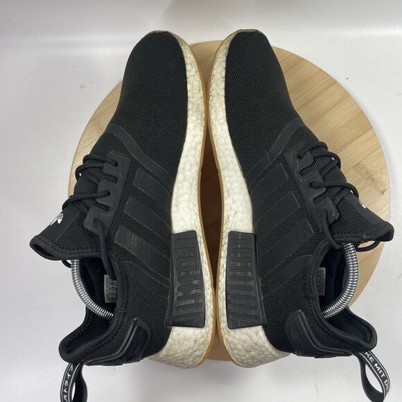 Adidas NMD R1 Boost Shoes Men’s Size 10 Black Gum Athletic Running Sneakers - Picture 11 of 16